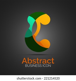 Abstract geometric symmetric business icon, logo