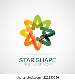 Abstract geometric symmetric business icon, logo