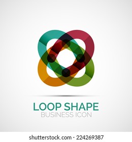 Abstract geometric symmetric business icon, logo