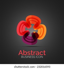 Abstract geometric symmetric business icon, logo