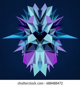 Abstract geometric symmetric form design. Vector illustration