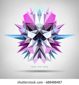 Abstract geometric symmetric form design. Vector illustration