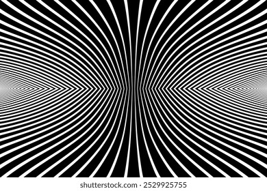 Patrón de líneas simétricas geométricas Abstractas. Fondo texturizado blanco y negro. Arte vectorial.