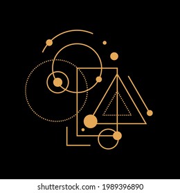 abstract Geometric Tattoo, astrology, and magic symbol