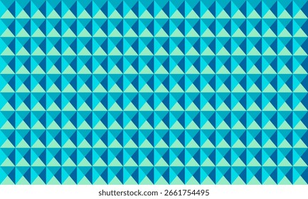 Abstract geometric teal and turquoise triangle pattern.  Ideal for backgrounds, website design, presentations, and textile prints.  Creates a modern, calming, and visually interesting texture.