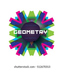 abstract geometric teamplate in the form of a star