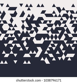 Abstract Geometric Techno Triangle Horizontally Seamless Pattern. EPS10 Vector
