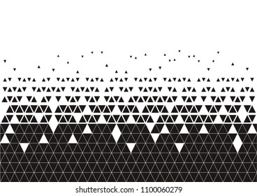 Abstract Geometric Techno Triangle Horizontally Seamless Pattern. EPS10 Vector