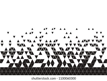 Abstract Geometric Techno Triangle Horizontally Seamless Pattern. EPS10 Vector