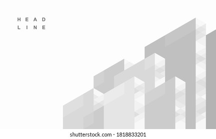 Abstract geometric technological architecture background. Vector creative design.