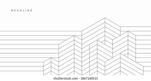 Abstract geometric technological background. Architectural construction. Vector creative design.