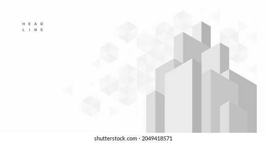 Abstract geometric technological background. Architectural construction.