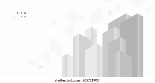 Abstract geometric technological background. Architectural construction.