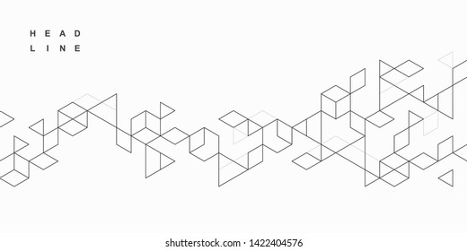 Abstract geometric technological background. Vector creative design.