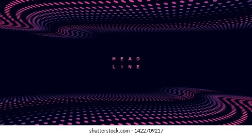Abstract geometric technological background. Vector creative design of dots.