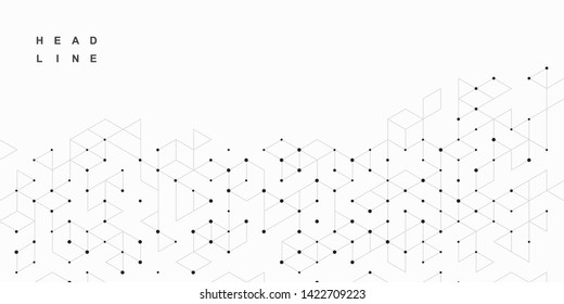 Abstract geometric technological background. Vector creative design.