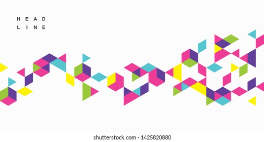 Abstract geometric technological background. Vector creative design.