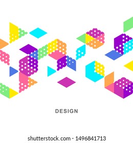 Abstract geometric technological background. Vector creative design.