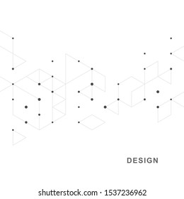 Abstract geometric technological background. Vector creative design.