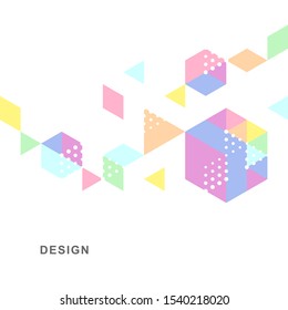 Abstract geometric technological background. Vector creative design.