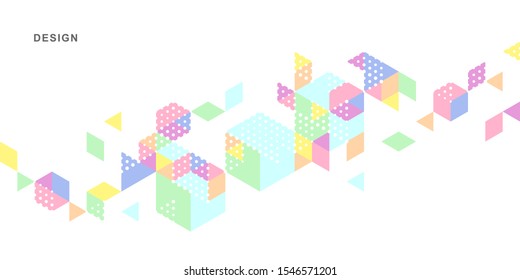 Abstract geometric technological background. Vector creative design.