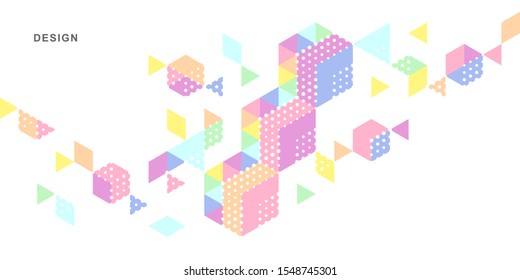 Abstract geometric technological background. Vector creative design.