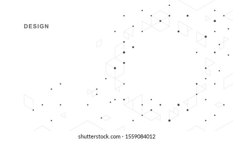 Abstract geometric technological background. Vector creative design.