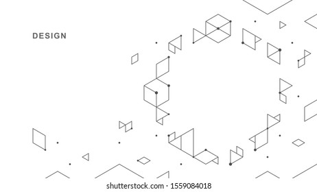 Abstract geometric technological background. Vector creative design.