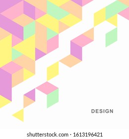 Abstract geometric technological background. Vector creative design.