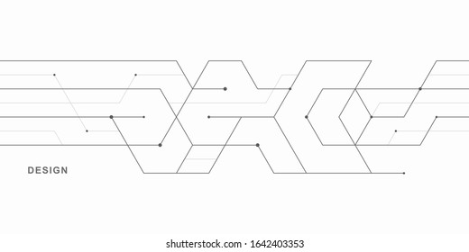 Abstract geometric technological background. Vector creative design.