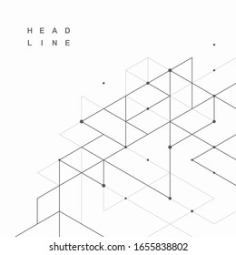 Abstract geometric technological background. Vector creative design.