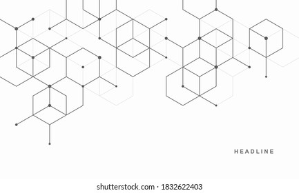 Abstract geometric technological background. Vector creative design.