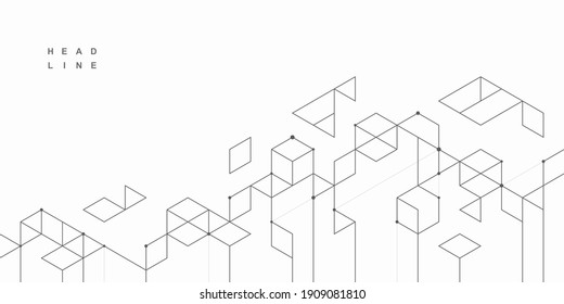 Abstract geometric technological background. Vector creative design.