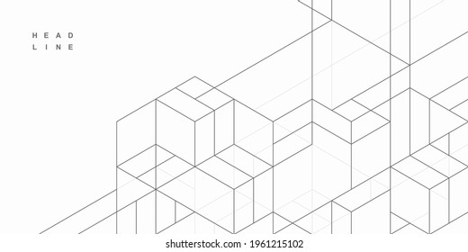 Abstract geometric technological background. Vector creative design.