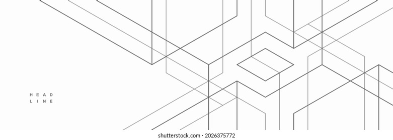 Abstract geometric technological background. Vector creative design.