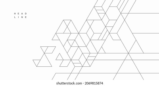 Abstract geometric technological background. Vector creative design.