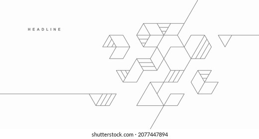 Abstract geometric technological background. Vector creative design.