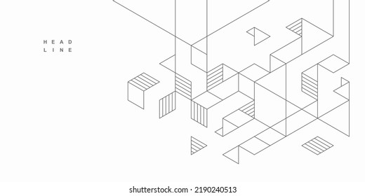 Abstract geometric technological background. Vector creative design.