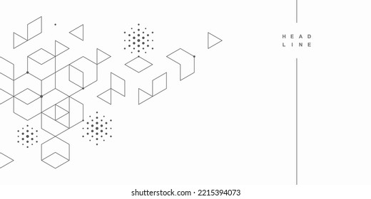 Abstract geometric technological background. Vector creative design.