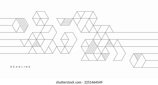 Abstract geometric technological background. Vector creative design.