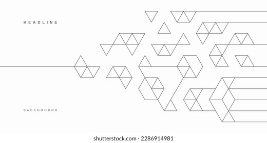 Abstract geometric technological background. Vector creative design.