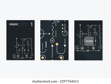 Abstract geometric technological background. Vector creative design