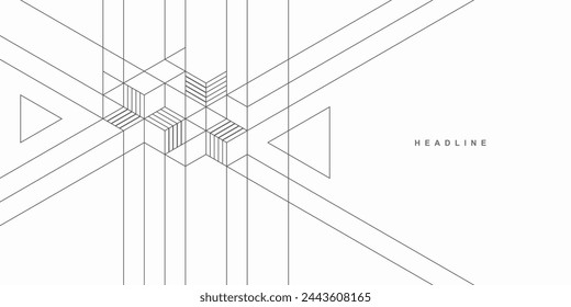 Abstract geometric technological background. Vector creative design.