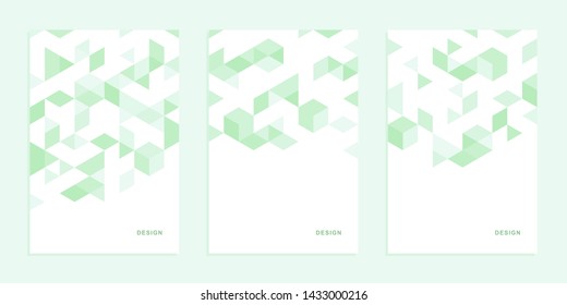 Abstract geometric technological banner. Corporate identity flyer. Vector set background.