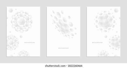 Pancarta tecnológica geométrica abstracta. Volante de identidad corporativa. Fondo del conjunto de vectores.