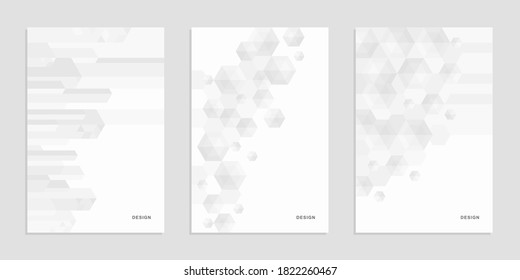 Pancarta tecnológica geométrica abstracta. Volante de identidad corporativa. Fondo del conjunto de vectores.