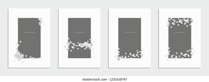 Abstract geometric technological brochure, flyer, background.