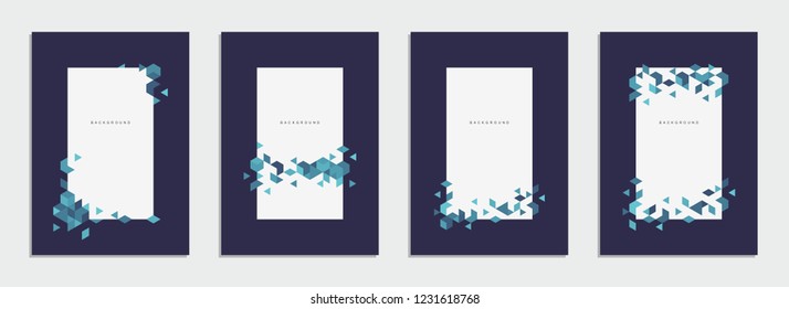 Abstract geometric technological brochure, flyer, background.