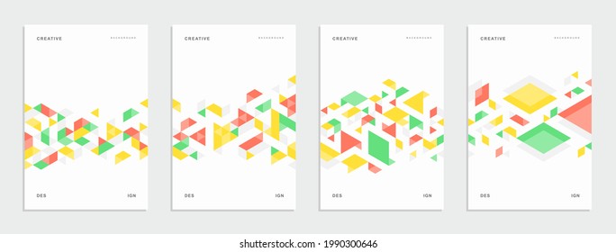 Abstract geometric technological company brochure. Vector business flyer.