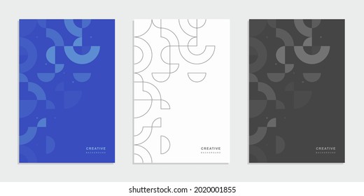 Abstract geometric technological company brochure. Vector business flyer.